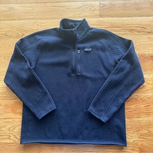 Patagonia Navy Blue Men’s 1/4 Zip Sweater Size Large
